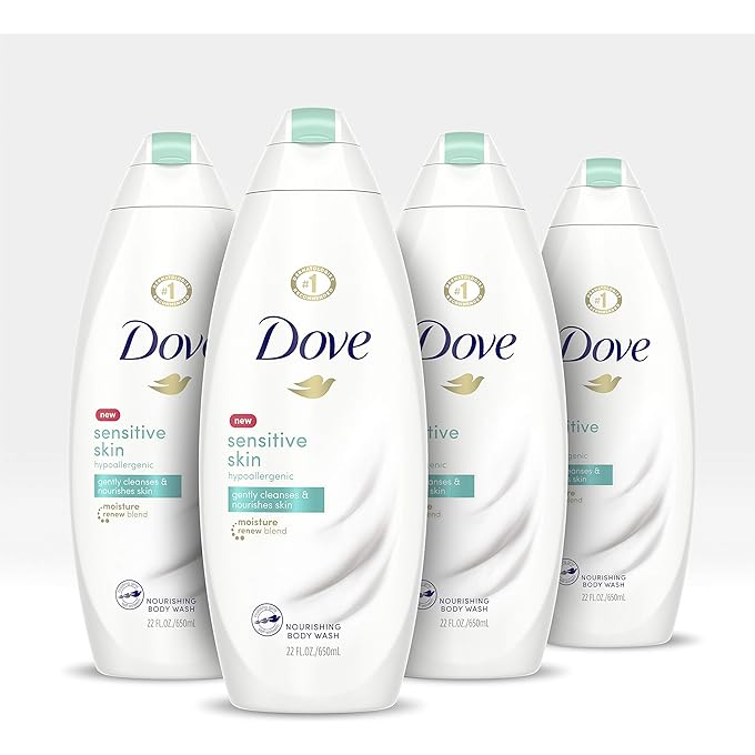 دوف غسول جسم دوف، بشرة حساسة، 22 أونصة، 4 عد - Image 1